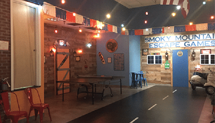 image of inside of smoky mountain escape games