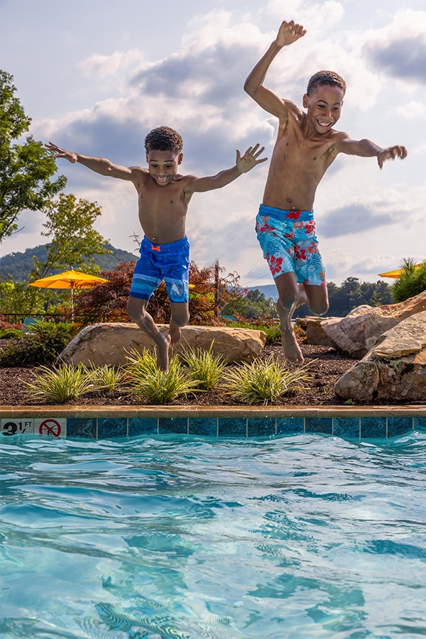 Float the lazy river at your hotel in Pigeon Forge