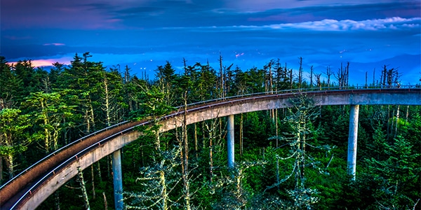 Kuwohi at night in Great Smoky Mountains National Park