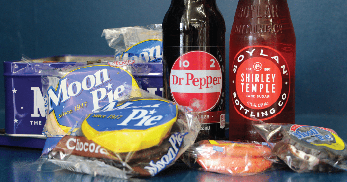 image of moon pies and soda from Moonpie General Store