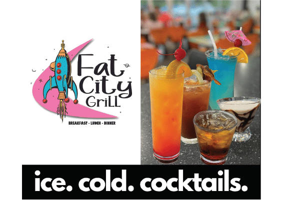 image of drinks from fat city grill in pigeon forge tn