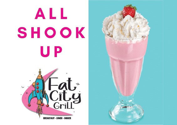 image of all shook up milkshake from fat city grill/corner diner