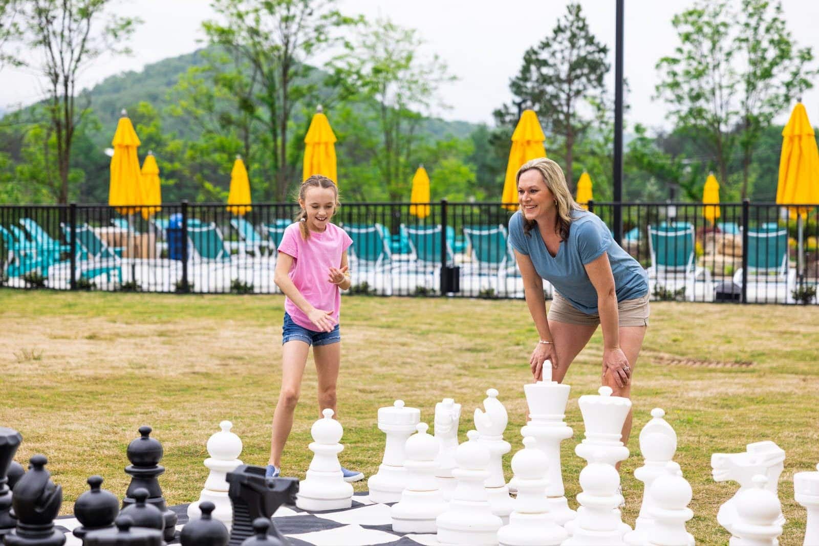 image of girls playing chess