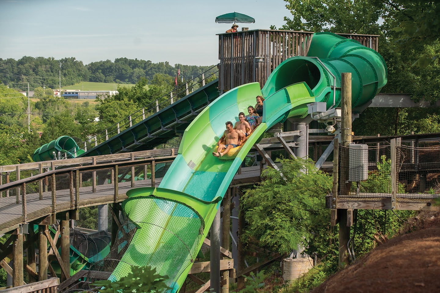 image of water ride at dollywood's splash country